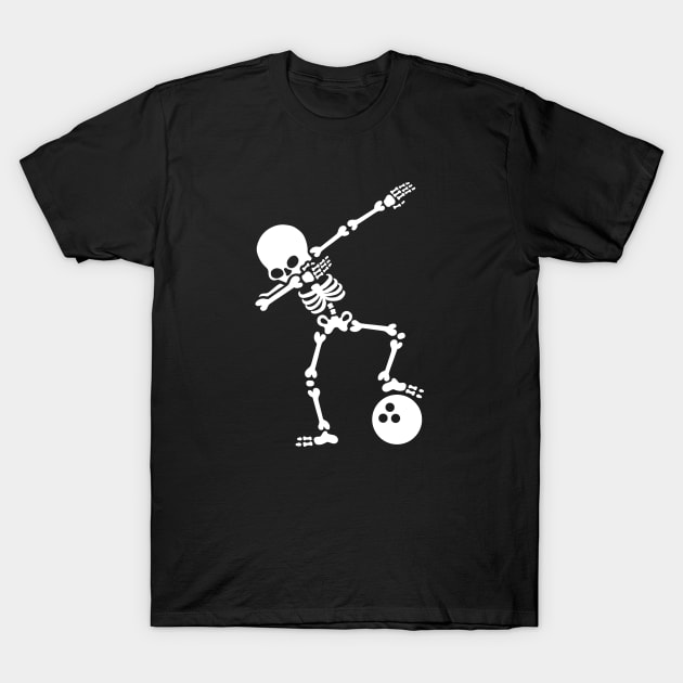 Dab skeleton dabbing bowling ball T-Shirt by LaundryFactory